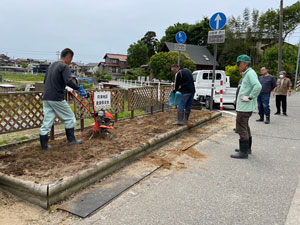 花壇施肥