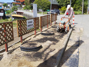 花壇の施肥