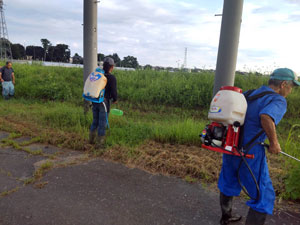 除草剤散布