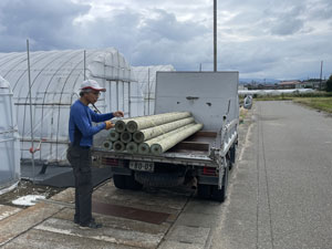 花壇用木枠運搬